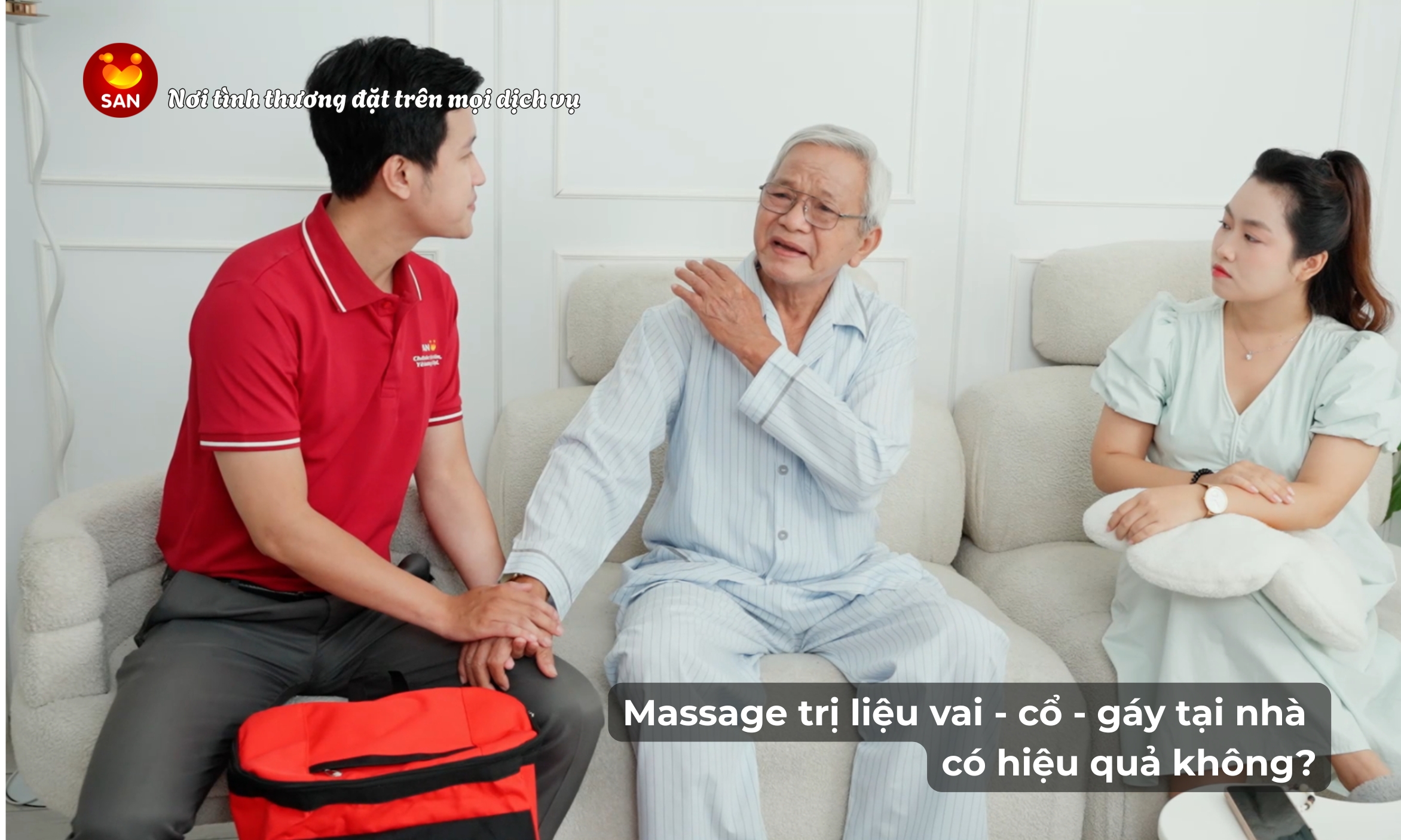 massage trị liệu đau vai cổ gáy